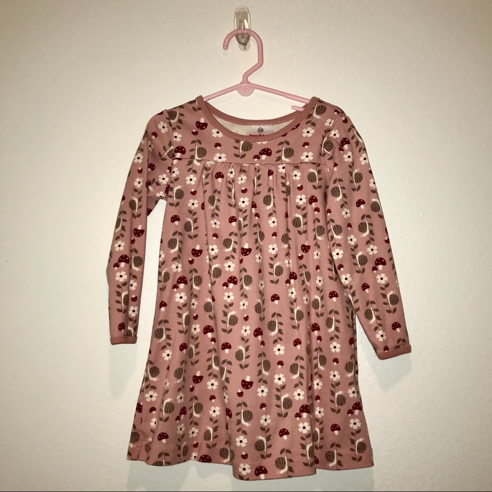 Hannah Andersson Girls Long-Sleeve Dress. Size 4.